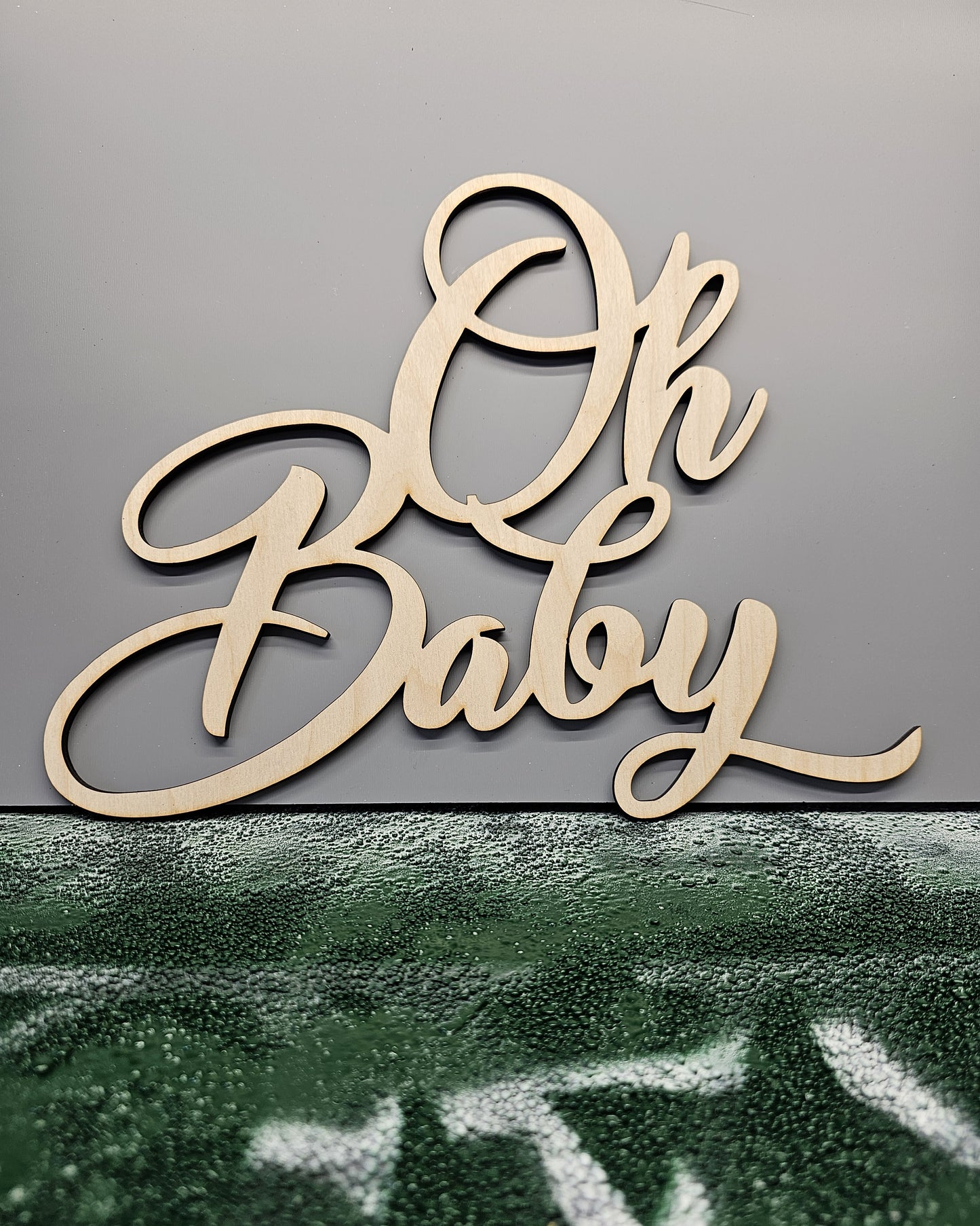 Oh Baby! Baby Shower Wooden Sign (Pickup Only) Version 2